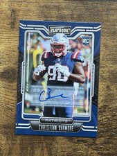 2021 Panini Playoff Football Christian Barmore RC AUTO #158 New England Patriots
