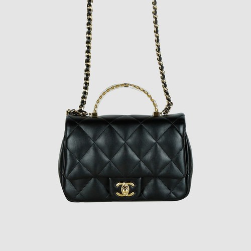 Chanel Resin Mini Top Handle Flap Shoulder Crossbody Bag AS4847