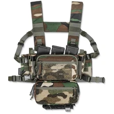 ACE TAC S.O.P. Tactical Chest Rig with 5.56/7.62 & Pistol Magazine Pouch Hold...