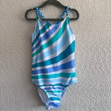 Hurley NWT One Piece Girls Light Orchid Bathing Swim Suit Size Medium 7-8 Years