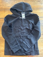 Under Armour Boy's Soft Long Sleeve Hustle Fleece Hoody Hoodie 1300129 Black YLG