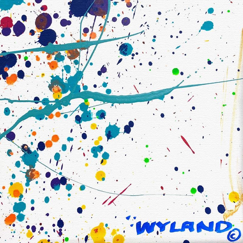 Wyland Framed Original Painting on Canvas Hand Signed Abstract Art