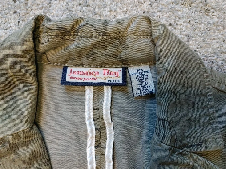 Винтажная женская куртка с цветочным узором Jamaica Bay с карманами на средних рукавах - Изображение 4 из 4