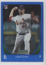 2011 Bowman Draft Chrome Blue Refractor /199 Lance Lynn #65 4l3