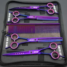 7.0 Inches Professional Dog Grooming Scissors Set Straight & Thinning & Curved