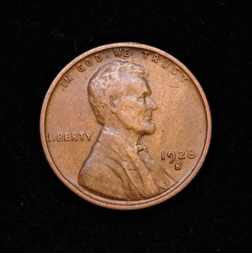 1928-S  Lincoln Wheat Cent   Large-S  VF