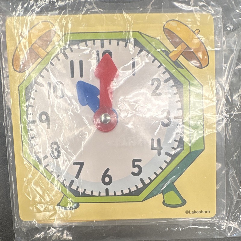 Lakeshore Time Telling Learning Clock Activity Set w/ Movable Hands & Tokens 4-7
