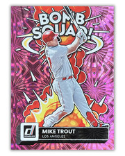2022 Panini Donruss Bomb Squad #BS-8 Mike Trout Pink Fireworks SP