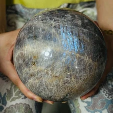 7.59LB TOP Natural Moonstone quartz ball crystal hand carved healing