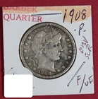 1908-P BARBER QUARTER