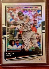 2020 Donruss Aaron Judge stats Foil #’d  /500 SP career slugging percentage MINT