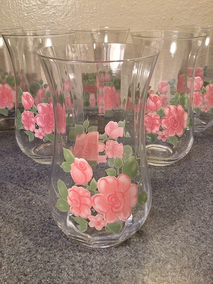 Vintage Gibson Roseland Flared Glassware Tumbler Glasses 20 oz. * Set of 6 - Image 3 of 4