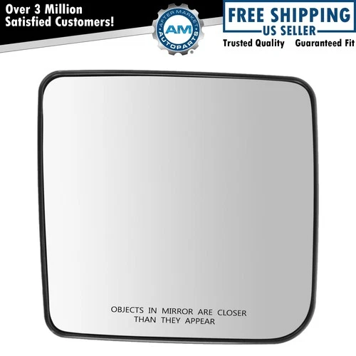 Mirror Glass w Backing Plate Convex RH Right Passenger Side for Jeep Wrangler