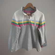 joules fit for land and sea sweatshirt womens large coastal nautical beach bum