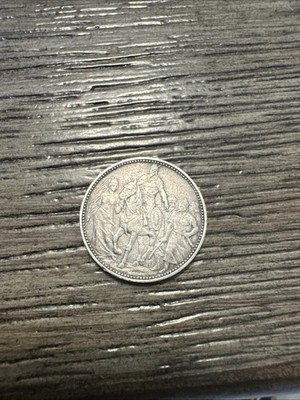 1896 Austria Hungaria 1 Korona Franz Joseph I Millennium .835 Silver Coin # 1163