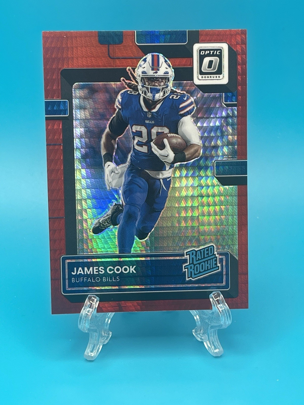 2022 Panini Donruss Optic Rated Rookie James Cook #215 Red Hyper (RC)