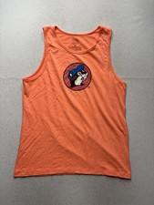 Buc-ee's Mens XL Orange Logo Graphic Tank Top Sleeveless Tee Made in USA