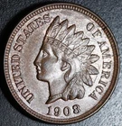 1908 INDIAN HEAD CENT - BU UNC - With A TOUCH OF MINT LUSTER!