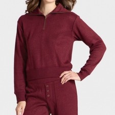 Universal Thread Womens Burgundy Quarter Zip Pullover Sweater XL New With Tags