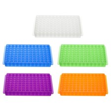 96 Wells Tube Rack, 1set Vial Rack for Tubes 0.2/0.5/1.5/2ml, Multicolored White