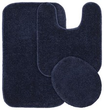 Garland Rug Gramercy Plush Polypropylene Washable Bath Rug Set 3 Piece