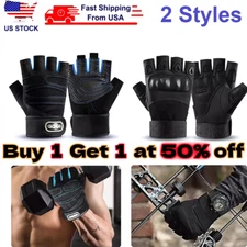 Fitness Gloves Weight Lifting Gym Workout Training Wrist Wrap Strap Men Women US
