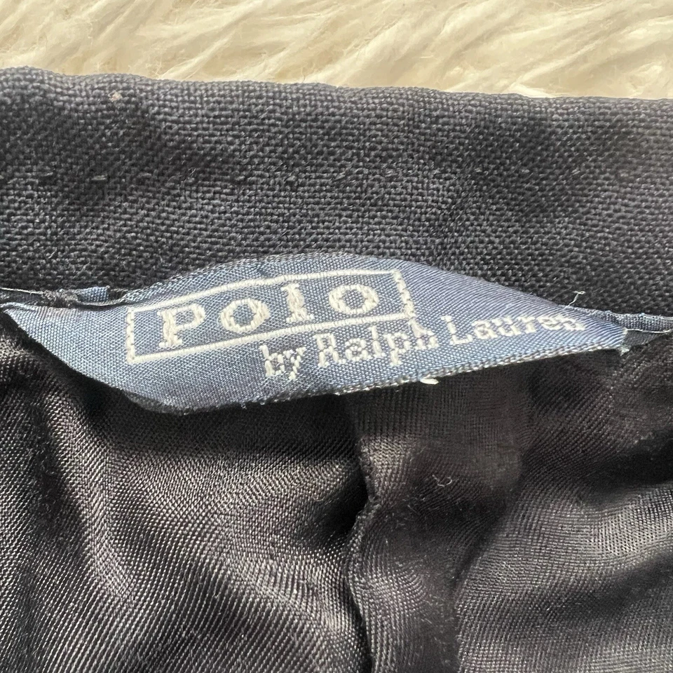 POLO RALPH LAUREN чисто Лана Virgen темно-синий редкая винтажное пальто блейзер мужчин размер 39R - Изображение 3 из 4