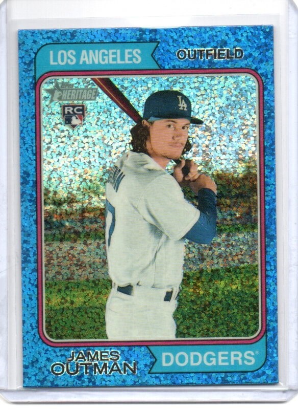 ウェア outman 2023 Topps Heritage James Outman Rookie Card Blue Sparkle #93