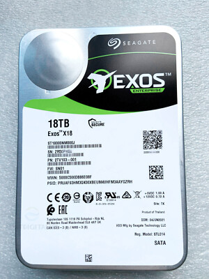 Seagate Exos X18 18TB, Internal, 7200RPM, 3.5