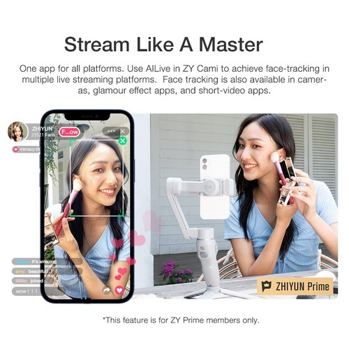 Zhiyun Smooth Q3 Combo 3-Achsen Smartphones Gimbal Stabilisator für iPhone 14 13 - Bild 7 von 12