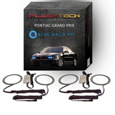Blue Angel Eye Led Headlight Halo Kit For 97-03 Pontiac Grand Prix Headlights