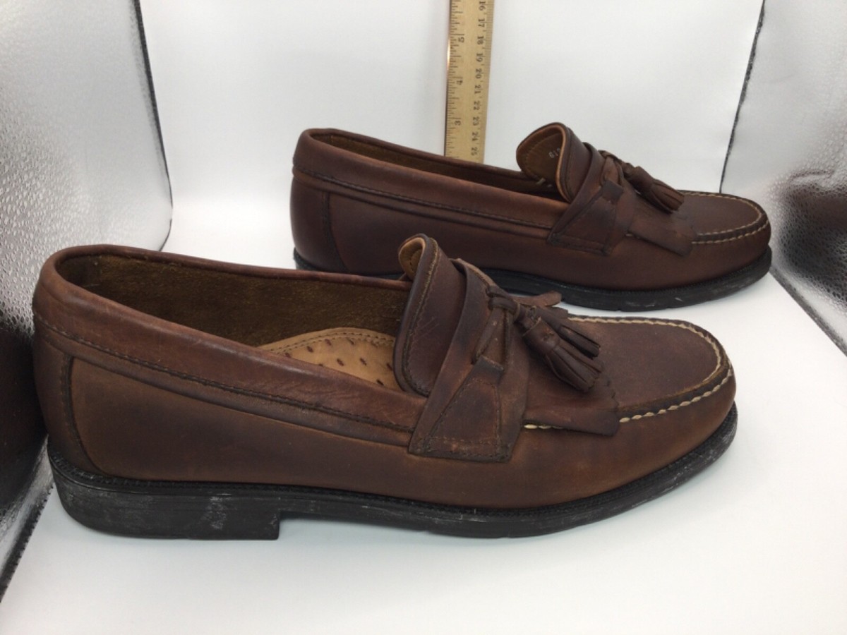 Vintage 90s Grunge Bass Flex Phillips Loafers Brown Leather Kiltie Tassel 9M Kiltie Tassel - Etsy main image 4