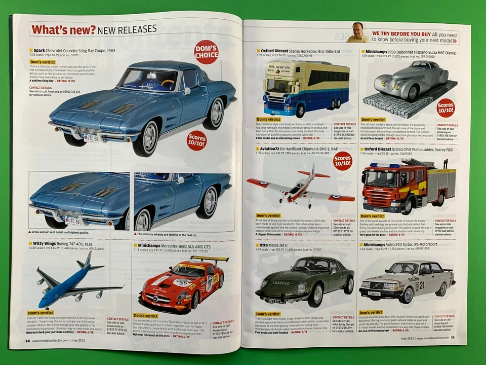 MODEL COLLECTOR Magazine - May 2013 - Chevrolet Corvette Sting Ray Coupe 1963 - Image 3 of 3