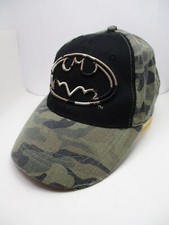 YOUTH Batman Camouflage and Black LOGO Distressed Cap / Hat