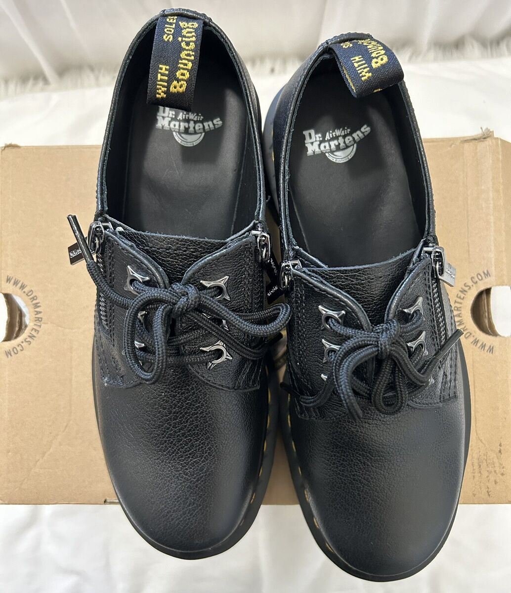 DR.MARTENS 1461 “Zip” Black Leather Unisex Oxfords Lace-up DR.MARTENS 1461 “Zip” Black Leather Unisex Oxfords Lace-up