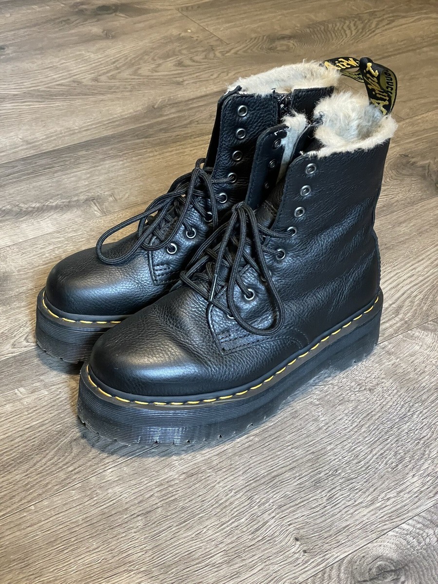 Dr Martens Jadon FL Men's Size 7 Ladies 8 Black Leather Side Zip