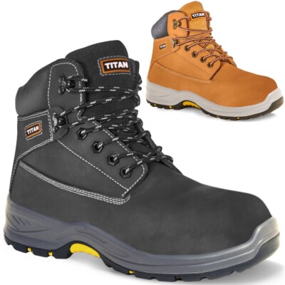 HERREN LEDER HOLTON S3 SICHERHEITSSTIEFEL STAHLKAPPE ARBEIT WANDERER LEICHTER SCHUH GR.