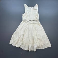 Free People Daisy Lace Dress Women’s 2 Ivory Sleeveless Cutout Boho Skater