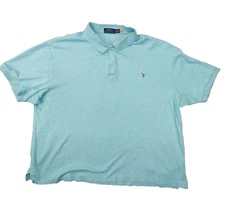 Polo Ralph Lauren Men's Aqua Blue Short Sleeve Polo Shirt size 2XB