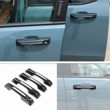 Carbon Fiber Exterior Door Handle Cover Trim Set 4P For Ford Maverick 2022-2025