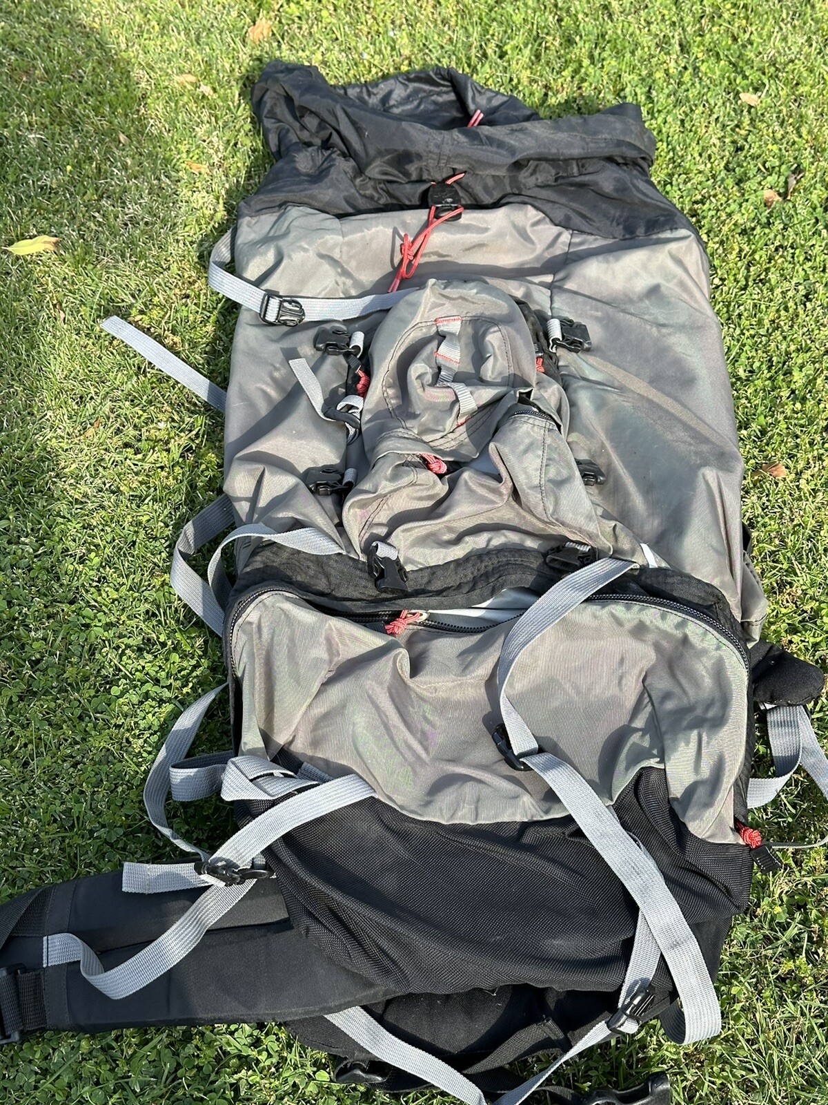 Jansport Grey Black Hiking Backpack Durable Lightweight Outdoor Gear  -image