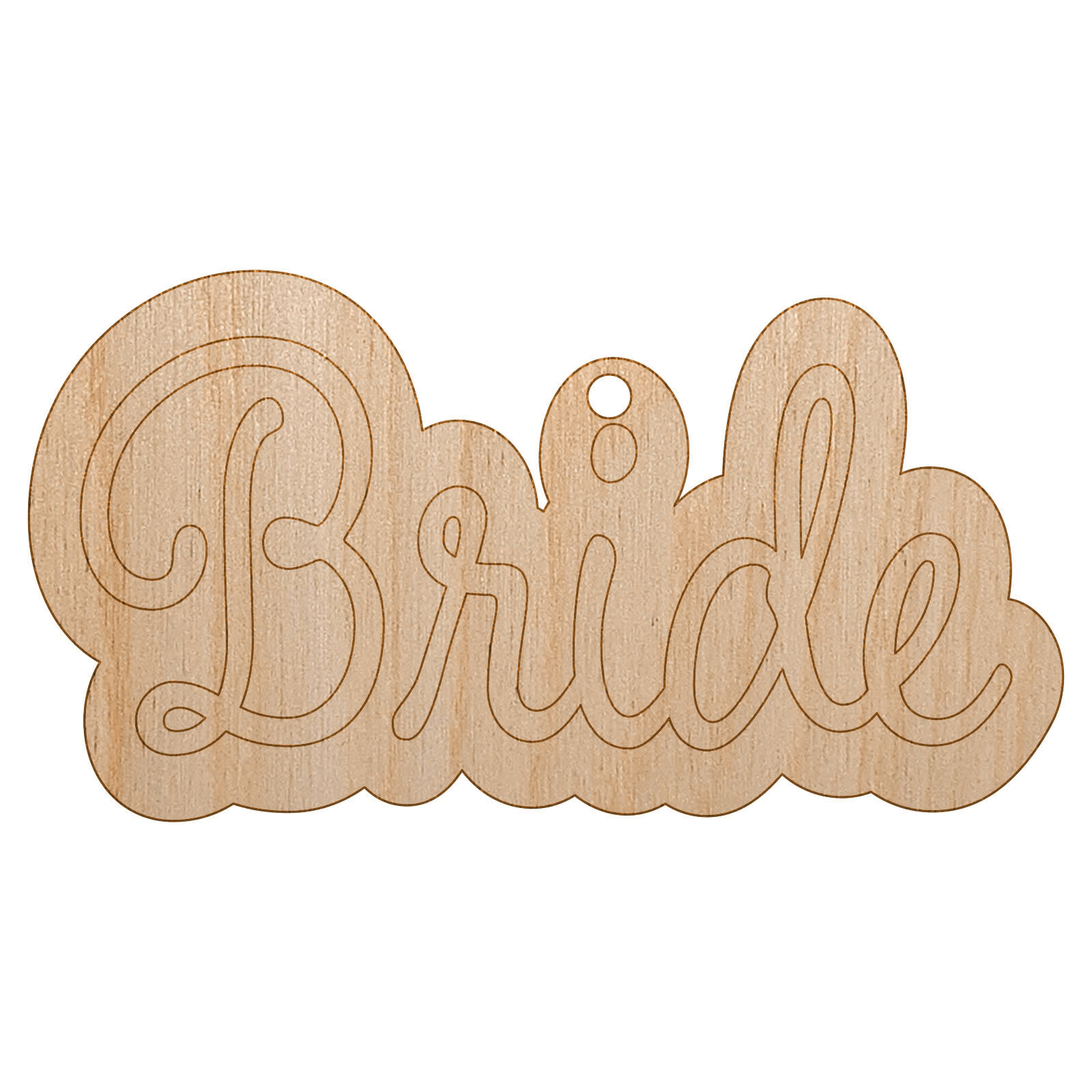 Bride Wedding DIY Wood Ornament Unfinished Craft Christmas Tree Decoration