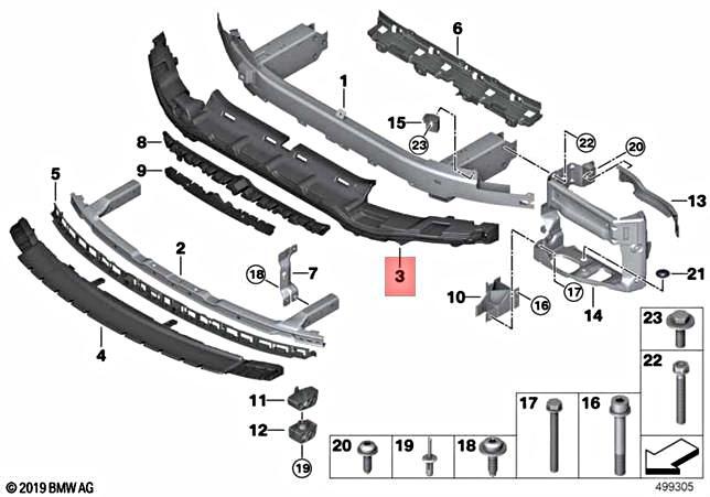 Genuine BMW G14 G15 M850iX Convertible Coupe Impact Absorber Top 