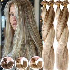 Pre Bonded Hair Extensions U Tip Nail Hair Keratin 100 Real Remy Human Hair USA