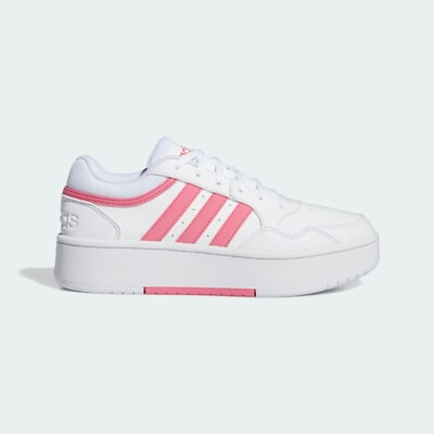 Women's Adidas Hoops 3.0 Bold White/Pink IG6114