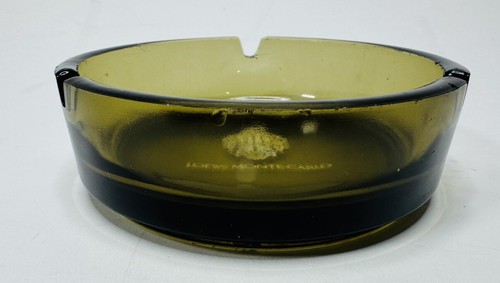 Vintage Loews Monte Carlo Smoke Green Glass Ashtray Made In France Opalex - Picture 3 of 11