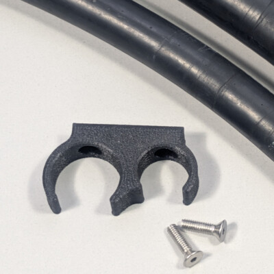 A/C Dual Line Black Mount for 1 #6 & 1 #10 AC Hose with Stainless Steel Hardware
