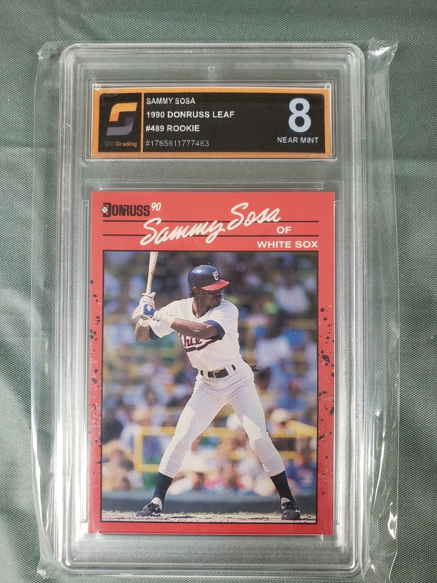 1990 Donruss Baseball Sammy Sosa #489 Error Card Dob, Near Mint