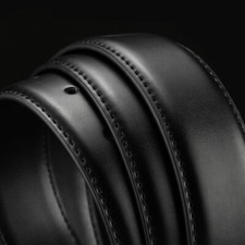 Men Women Automatic Buckle Genuine Leather Belt Strap No Buckle 28. 30. 32. 35mm