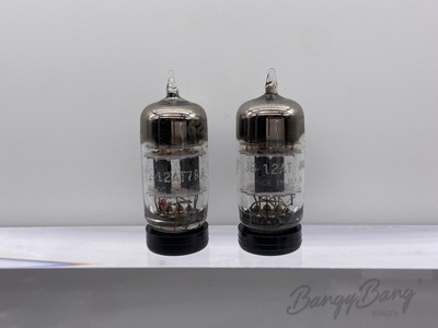 Matched Pair General Electric GE 12AT7WA/6201 Dual Triode Guitar Amp. Audio Vacu